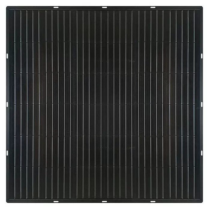 Schwaiger Solarmodul-Set Slim Line 400W - 0% MwSt. (gem. § 12 Abs. 3 UStG) - Nennleistung: 400 W, L x B x H: 102,5 x 102,5 x 0,5 cm, 2 Stk. - Schwarzes rechteckiges Solarpanel mit dünnen weißen vertikalen Streifen.