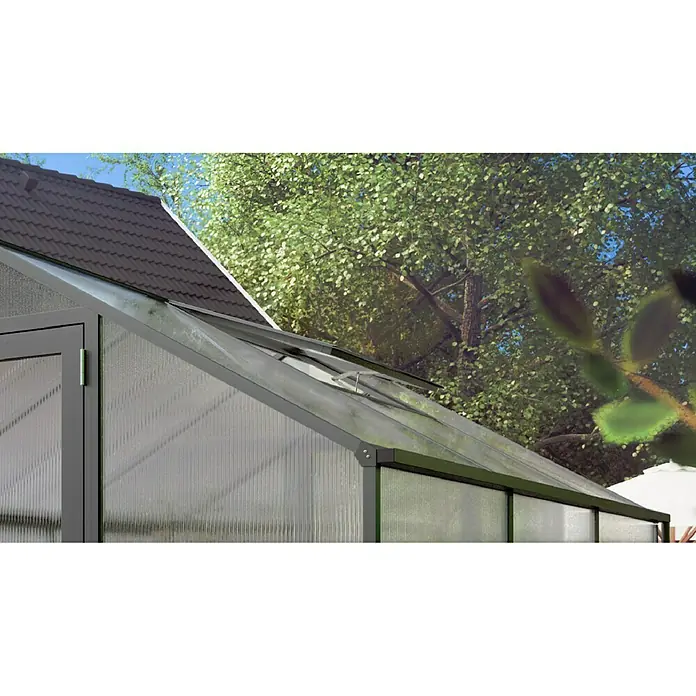KGT Gewächshaus-Dachfenster - Anthrazitgrau, Passend für: KGT Gewächshaus - Aufnahme des Gewächshaus-Designs mit Belüftungsfenstern und robuster Konstruktion, ideal für den Garten.