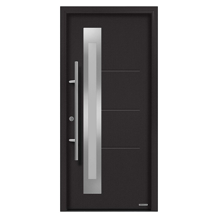 Hörmann EcoStar Haustür ISOPRO 780S (110 x 210 cm, DIN Anschlag: Links, Tiefschwarz) | BAUHAUS