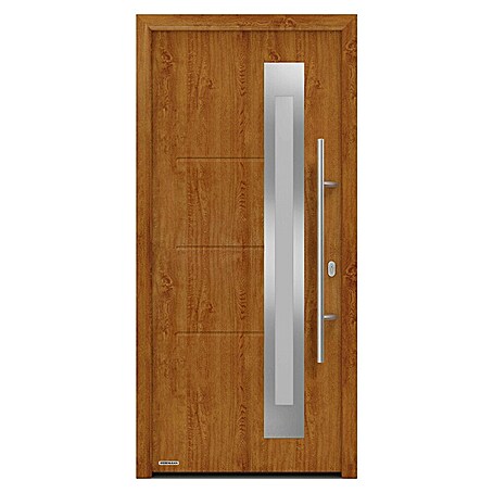 Hörmann EcoStar Haustür ISOPRO Secur IPS 780S (110 x 210 cm, DIN Anschlag: Rechts, Golden Oak)