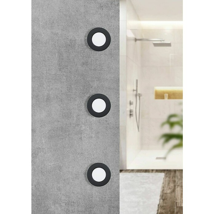 Eglo Led-plafondspot Fueva (Ø x h: 39 x 5,5 cm, Wit, Warm wit, Bluetooth) | BAUHAUS