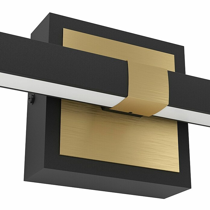 Eglo Led-wandlamp Peguera (l x b x h: 7 x 60 x 11 cm, Zwart/Goud) | BAUHAUS