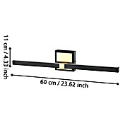 Eglo Led-wandlamp Peguera (l x b x h: 7 x 60 x 11 cm, Zwart/Goud) | BAUHAUS