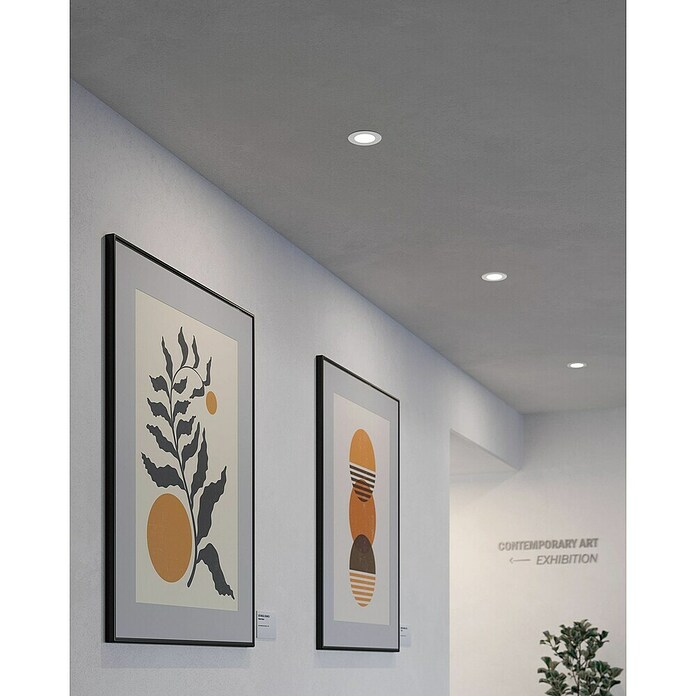 Eglo Ledspot voor wanden en plafonds Fueva (Ø x h: 8,6 x 2,6 cm, Wit) | BAUHAUS