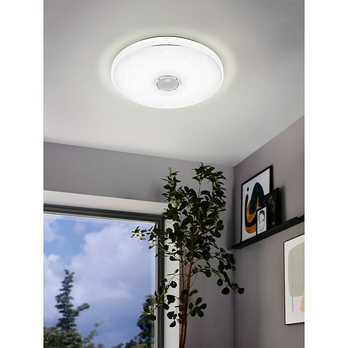 Eglo Plafondlamp, rond Milazzo (Ø x h: 39 x 5,5 cm, Wit) | BAUHAUS