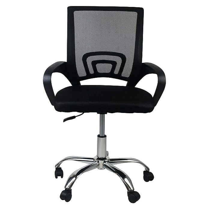 Silla de oficina Nero (Negro, Reposabrazos) | BAUHAUS