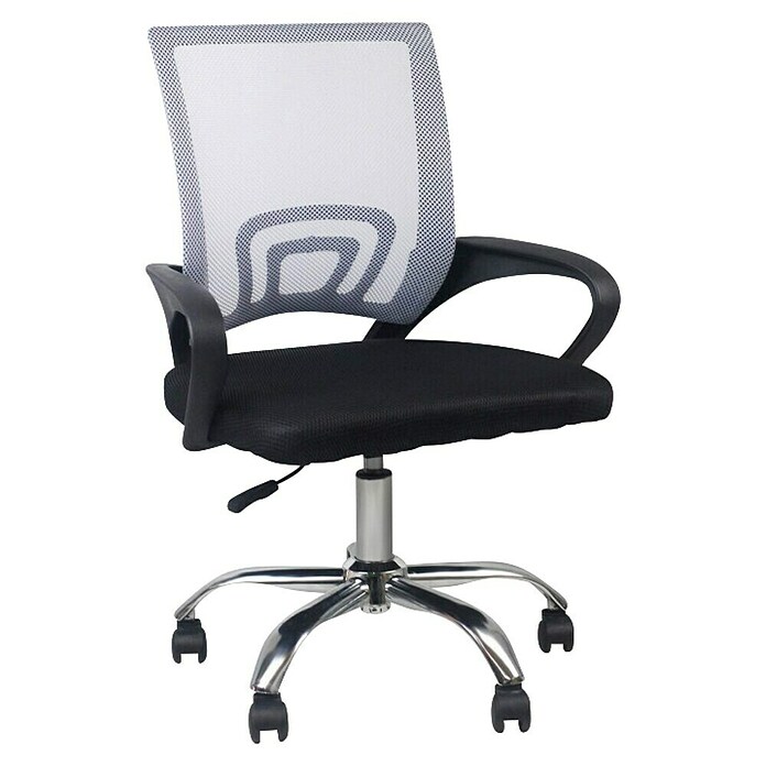 Silla de oficina Bianco (Blanco, Reposabrazos) | BAUHAUS
