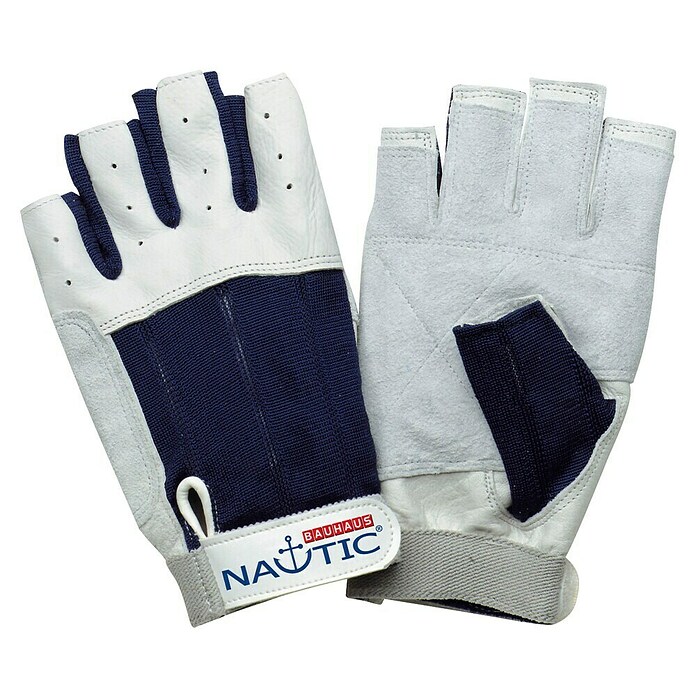 NAUTIC Segelhandschuhe (L, Leder, Kurze Finger)