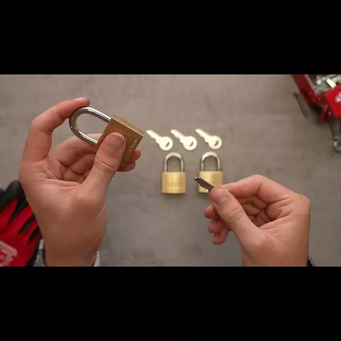 Abus Vorhängeschloss-Set 62/40 - Breite: 40 mm, Stahl, 3 Stk. - Abus Vorhngeschloss-Set 62/40