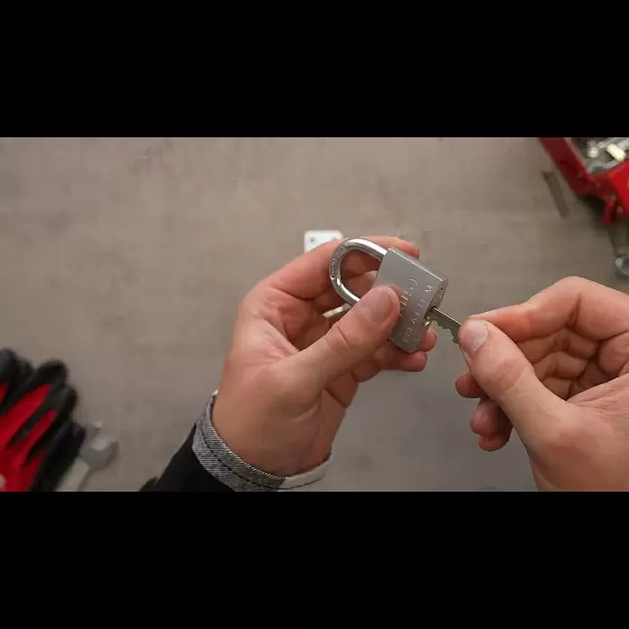 Abus Überfalle mit Vorhangschloss 100/100 Überfalle + 54TI140 B - Bügelinnenhöhe: 21 mm - Abus berfalle mit Vorhangschloss 100/100 berfalle + 54TI140 B