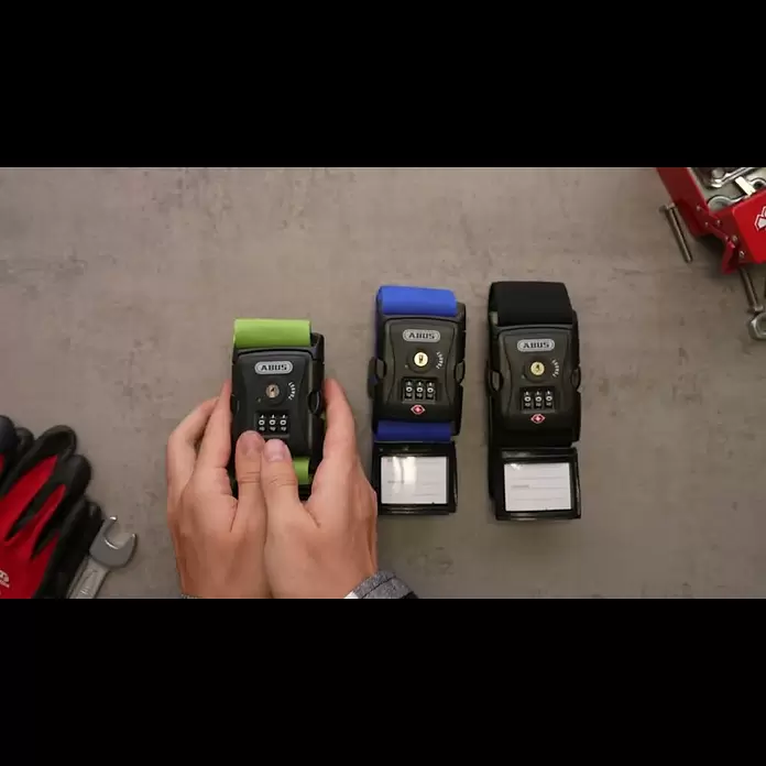Abus Zurrgurt 620 TSA - Länge: 192 cm, Anzahl Zahlenrollen: 3 Stk., Grün - Abus Zurrgurt 620 TSA, Grn