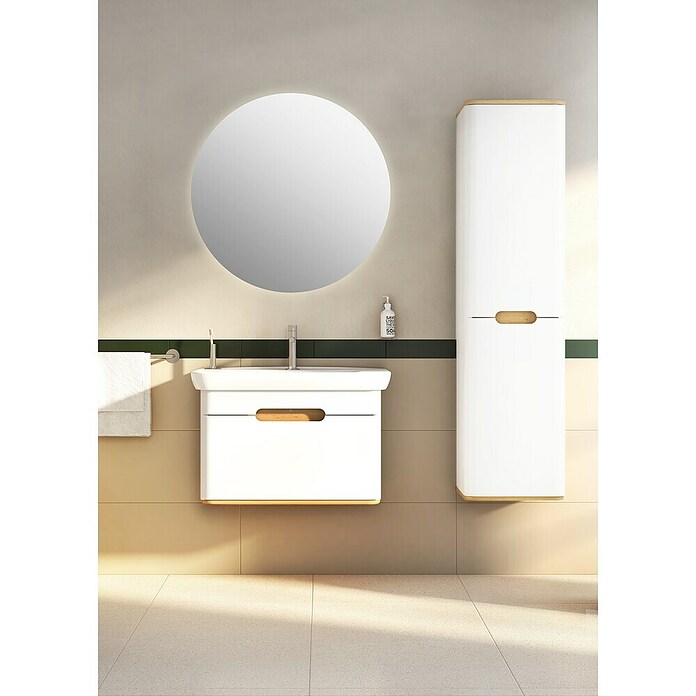 VitrA Sento Badmöbel-Set (80 cm, Weiß, Ohne Wäschekorb) | BAUHAUS