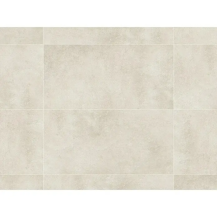 Feinsteinzeugfliese Rimini - 60 x 120 cm, Beige, Matt - Hier ist ein Bild mit einer Detailansicht von keramischen Bodenfliesen in einem hellen, neutralen Farbton, die ein sauberes und modernes Design bieten.