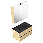 Allibert Badmeubelset Alma (Eik Arlington, Voorgemonteerd, Breedte spiegelkast/spiegel: 60 cm) | BAUHAUS