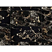 Feinsteinzeugfliese Opiart Oro (59,7 x 119,5 cm, Schwarz/Gold, Glänzend) | BAUHAUS