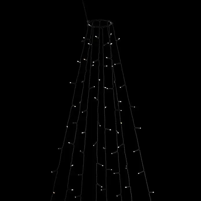 Konstsmide LED-Lichterkette Baummantel - Außen, Lichtfarbe: Bernstein, Anzahl Leuchtmittel: 400 Stk., Netzbetrieben - Konische LED-Lichterkette, an einem Ring aufgehängt, mit warmweißem Licht.