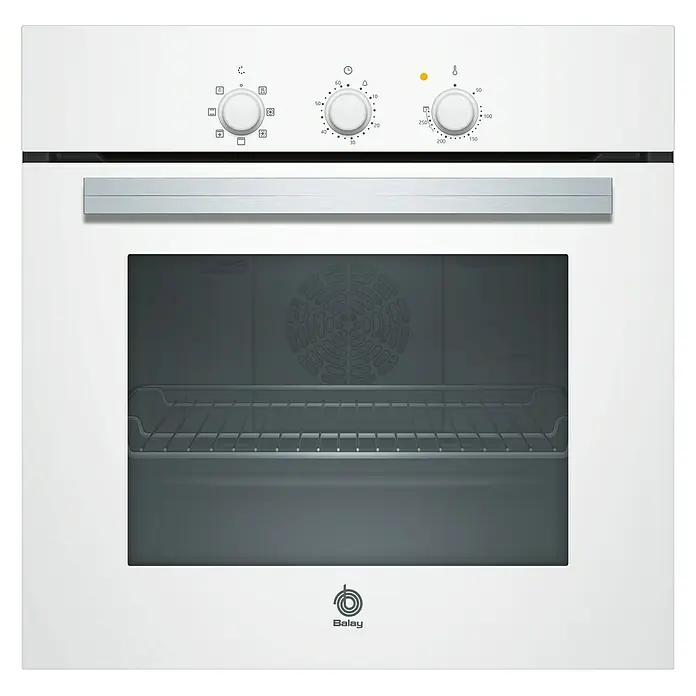 Balay Horno empotrado 3HB2010B0 - Volumen horno: 66 l, Número de tipos de calentamiento: 5 ud. - Aquí tienes un horno encastrable Balay blanco con mandos para diversas funciones y temperaturas.