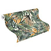 FREUNDIN HOME COLLECTION III Vliestapete (Weiß/Grün, Floral, 10,05 x 0,53 m)