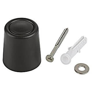 Deurstopper (Ø x h: 26 x 29 mm, Zwart)