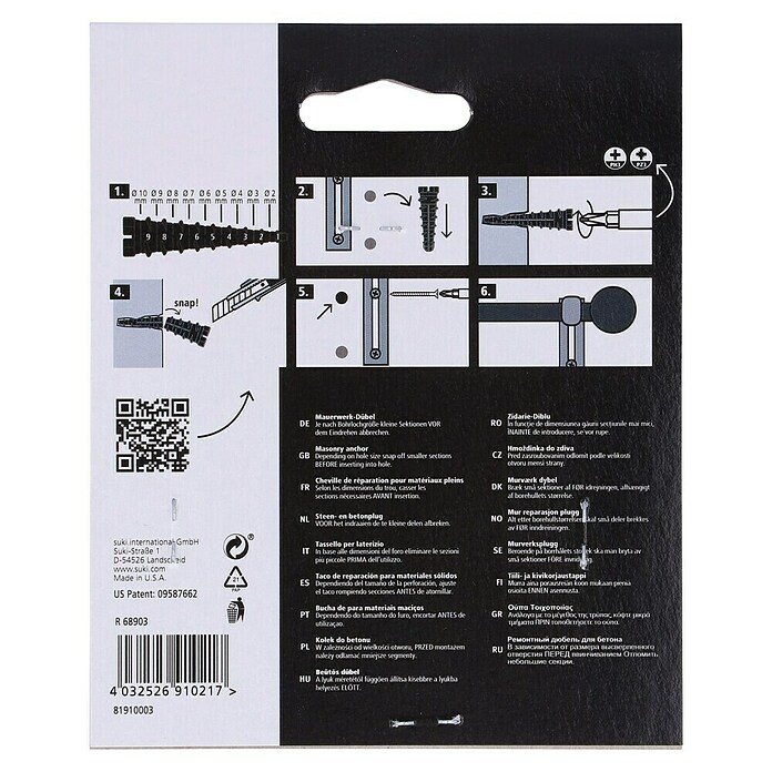 Pluggen Screw-It-Again (Zwart) | BAUHAUS
