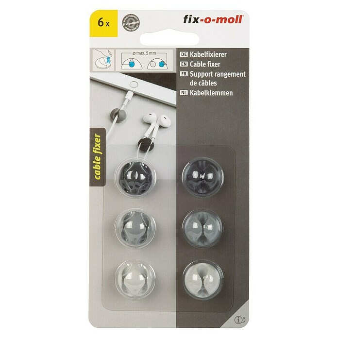 Fix-o-moll Kabelhouder (Meerkleurig, Kunststof, l x b x h: 19 x 19 x 10 mm) | BAUHAUS