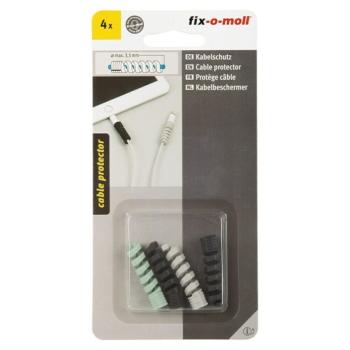 Fix-o-moll Kabelbinders Kabelbeschermers (Meerkleurig, l x b: 42 x 9 mm, 4 st.) | BAUHAUS