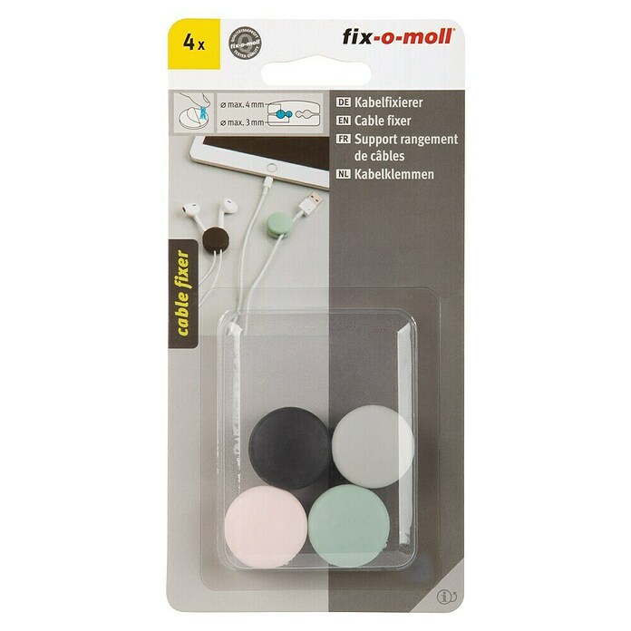 Fix-o-moll Kabelhouder (Meerkleurig, Kunststof, l x b x h: 25 x 25 x 12 mm) | BAUHAUS