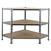 Simonrack Maderclick Estantería esquinera Corner (Al x An x Pr: 90 x 90 x 40 cm, Capacidad de carga por balda: 200 kg, Número de baldas: 3 ud., Inserción, Galvanizado) | BAUHAUS