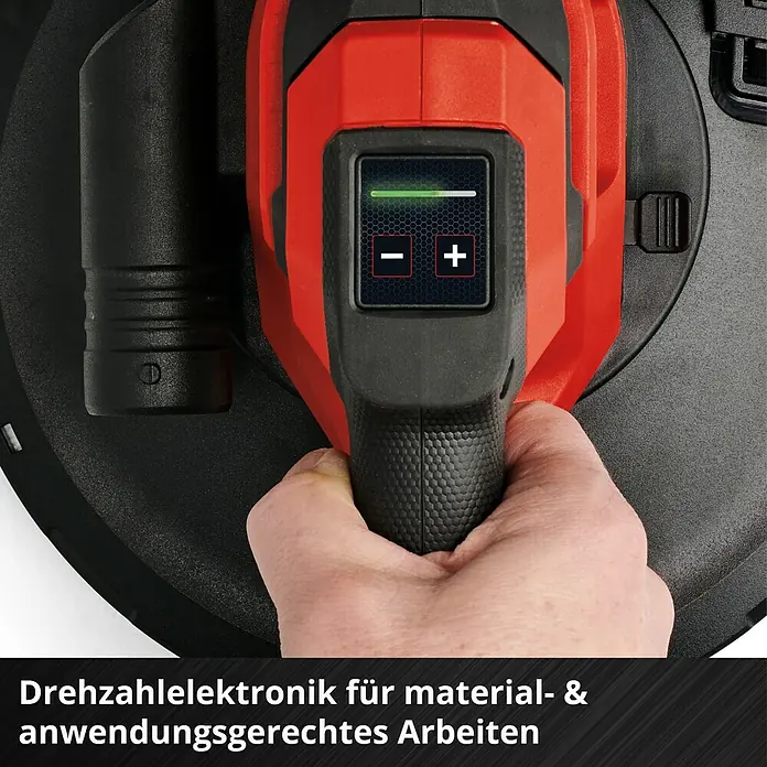 Einhell Professional Power X-Change 18V Akku-Trockenbauschleifer TP-DWS 18/225 Li BL Solo - 18 V, Ohne Akku - Drehzahlregelung am Schleifgerät für materialgerechtes Arbeiten.