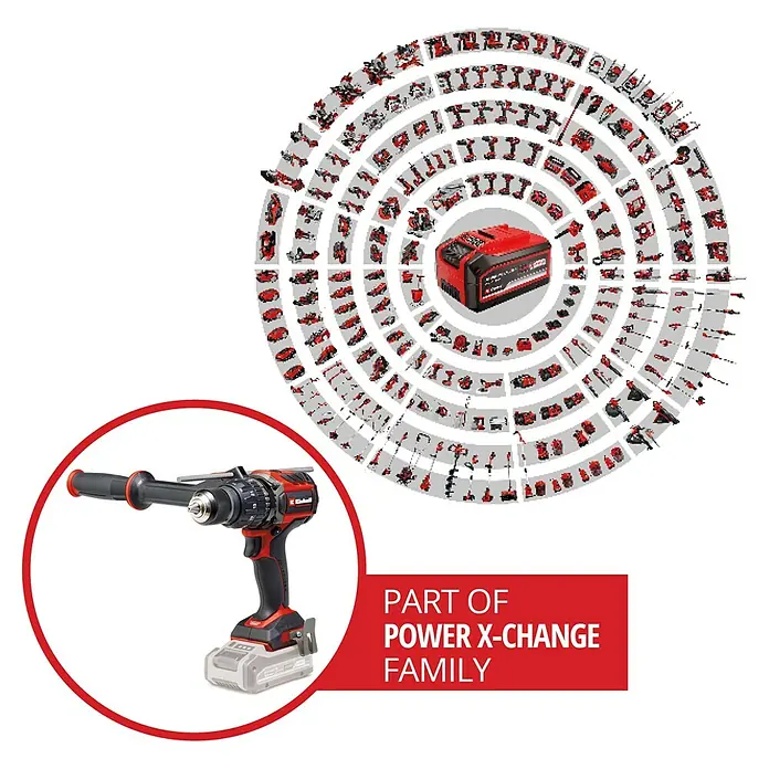 Einhell Professional Power X-Change 18V Akku-Schlagbohrschrauber TP-CD 18/120 Solo - 18 V, Ohne Akku, 120 Nm - Einhell Akku-Bohrschrauber mit Power X-Change Akku. Teil der Power X-Change Familie mit vielen kompatiblen Geräten.