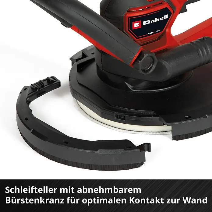 Einhell Professional Power X-Change 18V Akku-Trockenbauschleifer TP-DWS 18/225 Li BL Solo - 18 V, Ohne Akku - Schleifteller mit abnehmbarem Bürstenkranz für optimalen Kontakt zur Wand.\n