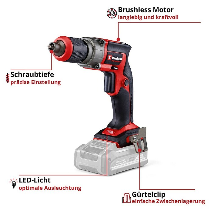 Einhell Professional Power X-Change 18V Akku-Trockenbauschrauber Professional TP-DY 18 LI BL (18 V, Ohne Akku, 5 000 U/min) | BAUHAUS