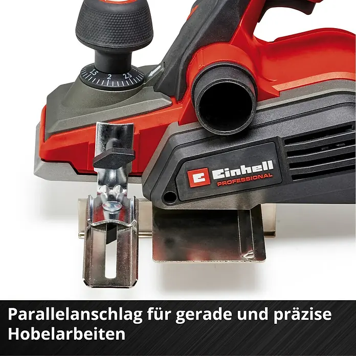 Einhell Power X-Change 18V Akku-Hobel TP-PL 18/3 LI BL - Solo - 18 V, Ohne Akku, Hobeltiefe: 3 mm, 12.000 U/min - Parallelanschlag für präzise Hobelarbeiten. Der Hobel sorgt für gerade und perfekte Ergebnisse beim Holzbearbeitungsprojekt.