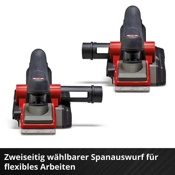 Einhell Power X-Change 18V Akku-Hobel TP-PL 18/3 LI BL - Solo - 18 V, Ohne Akku, Hobeltiefe: 3 mm, 12.000 U/min - Zwei Elektrohobel mit doppelseitigem Spanauswurf für flexibles Arbeiten.