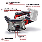 Einhell Power X-Change 18V Akku-Mauernutfräse (36 V, Durchmesser Schleifscheibe: 125 mm) | BAUHAUS