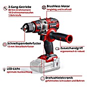 Einhell Power X-Change 18V Akku-Bohrschrauber TP-CD 18/80 LI BL-Solo (18 V, Ohne Akku, 80 Nm) | BAUHAUS