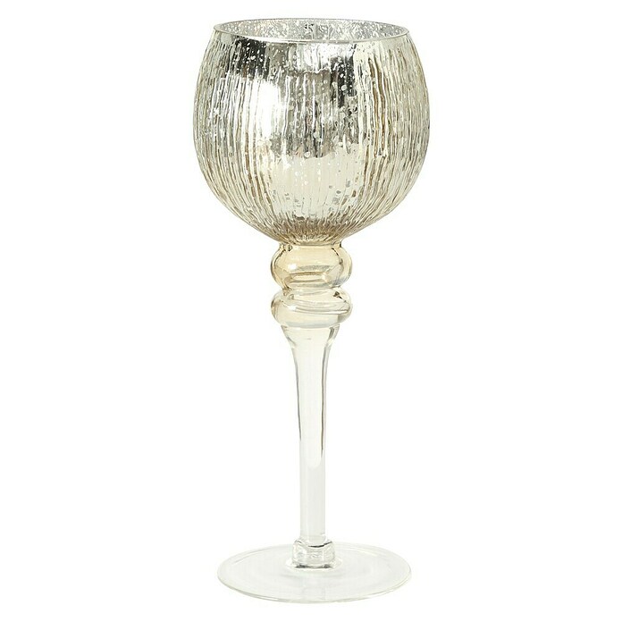 Boltze Windlicht Manou (L x B x H: 12 x 12 x 30 cm, Farbe: Champagner, 1 Stk.) | BAUHAUS