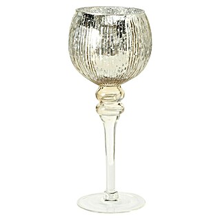 Boltze Windlicht Manou (L x B x H: 12 x 12 x 30 cm, Farbe: Champagner, 1 Stk.)