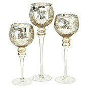 Boltze Windlicht Manou (L x B x H: 12 x 12 x 30 cm, Farbe: Champagner, 1 Stk.) | BAUHAUS