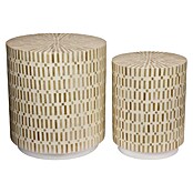 Beistelltisch Akin (1 Stk., Ø x H: 36 x 46 cm, Creme/Natur) | BAUHAUS