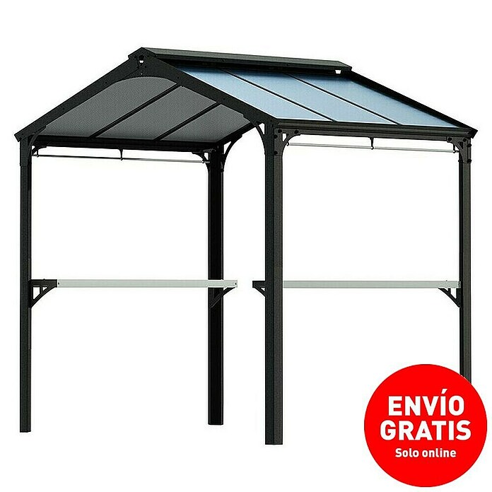Palram – Canopia Cenador Austin (An x Pr: 240 x 180 cm, Color del armazón: Antracita, Aluminio) | BAUHAUS