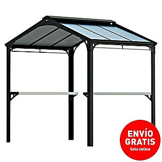 Palram – Canopia Cenador Austin (An x Pr: 240 x 180 cm, Color del armazón: Antracita, Aluminio)