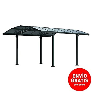 Palram – Canopia Cenador Tucson (An x Pr: 360 x 435 cm, Color del armazón: Antracita, Aluminio)