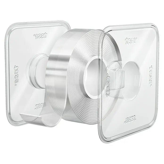 Tesa Doppelseitiges Klebeband Universal Tape with Nano Power - 3 m x 30 mm - Klares, doppelseitiges Klebeband von Tesa mit Applikator zur einfachen Befestigung und vielseitigen Anwendung im Haushalt.