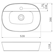 Artysan Lavabo de sobremesa Ovalado (52,8 x 38,6 cm, Blanco) | BAUHAUS