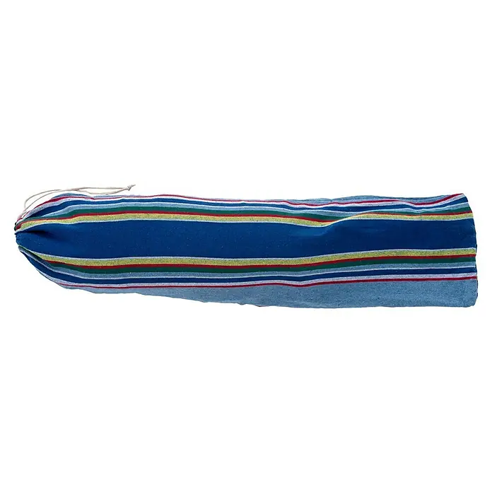 Amazonas Hängesessel Palau Ocean - L x B x H: 98 x 120 x 50 cm, Blau - Gestreifter Hängemattensack in Blau, Weiß, Rot, Gelb und Grün, ideal für den Transport und die Aufbewahrung Ihrer Hängematte.