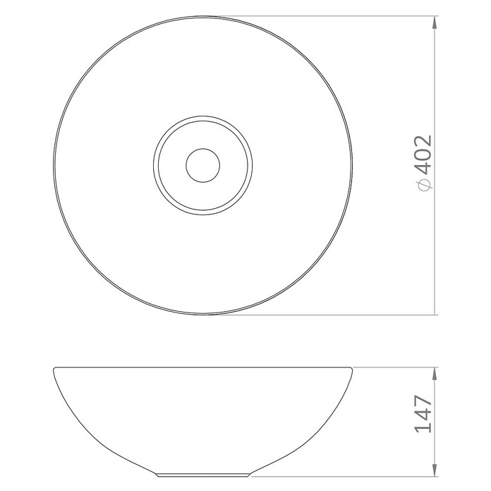 Artysan Lavabo de sobremesa Curvado (Diámetro: 40,2 cm, Blanco) | BAUHAUS