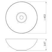 Artysan Lavabo de sobremesa Curvado (Diámetro: 40,2 cm, Blanco) | BAUHAUS