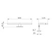 Artysan Aplique LED para espejo (4,71 W, 11,5 x 30 x 6,7 cm, Cromo) | BAUHAUS