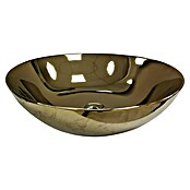 Artysan Lavabo de sobremesa Curvado (Diámetro: 40,2 cm, Dorado) | BAUHAUS
